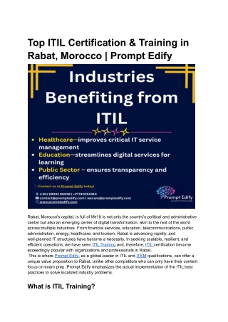 ITIL Training & Certification in Rabat _ Prompt Edify (1)