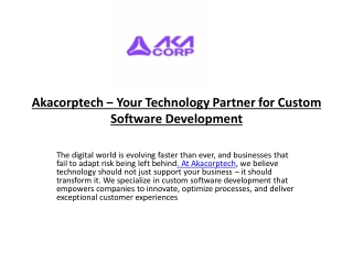 AKACORP INNOVATIVE TECHNOLOGY & TRADE PRIVATE LIMITED