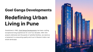 Goel Ganga Developments Redefining Urban Living in Pune