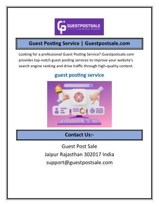 Guest Posting Service | Guestpostsale.com