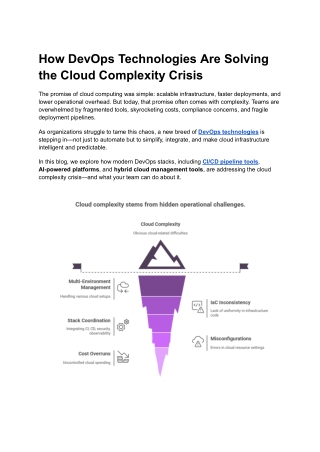How DevOps Technologies Are Solving the Cloud Complexity Crisis
