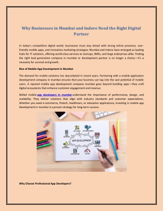 Why Businesses in Mumbai and Indore Need the Right Digital Partner