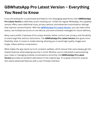 GB WhatsApp Pro APK – Everything You Need to Know (1)