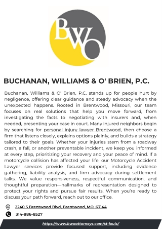 Buchanan, Williams & O' Brien, P.C.