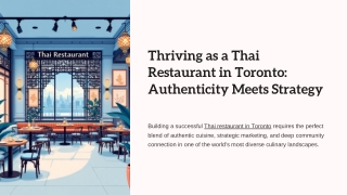 Thai Restaurant Toronto – Experience the Flavors Everyone is Talking About