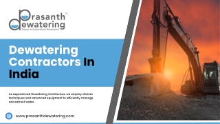 Prasanth Dewatering in Chennai | Jigani Prestige Project