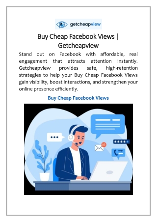 Buy Cheap Facebook Views | Getcheapview