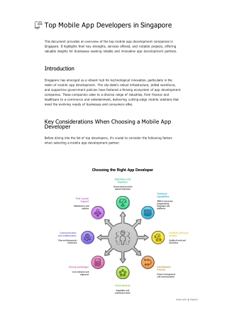 Top Mobile App Developers in Singapore