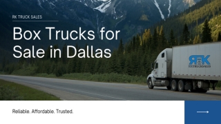 Box Trucks for Sale in Dallas – RK Truck Sales