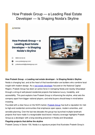 real estate developer