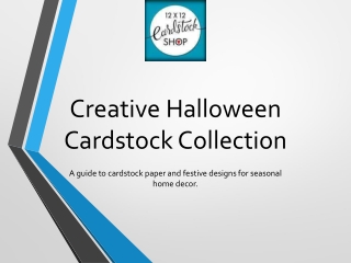 Creative Halloween Cardstock Collection