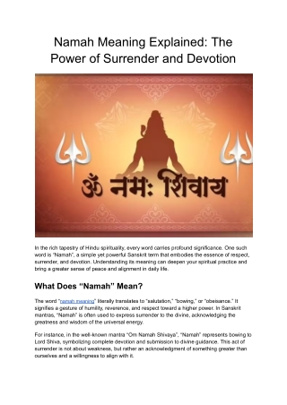 Namah Meaning Explained_ The Power of Surrender and Devotion