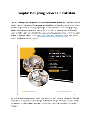 Graphic Designing Services &
