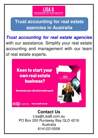 Trust accounting for real estate agencies in Australia