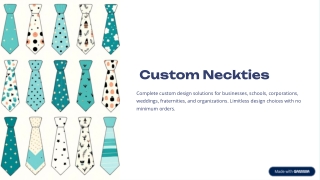 Custom Neckties for Style, Branding, and Elegance