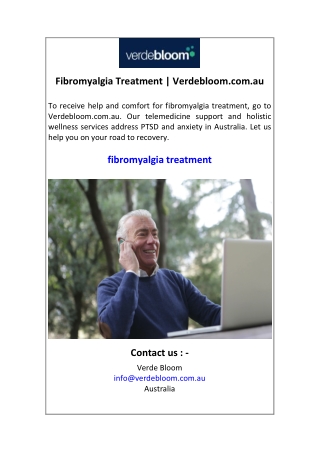 Fibromyalgia Treatment  Verdebloom.com