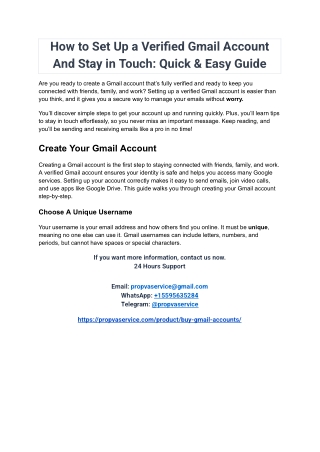 How to Set Up a Verified Gmail Account And Stay in Touch_ Quick & Easy Guide