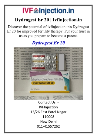 Dydrogest Er 20 | Ivfinjection.in