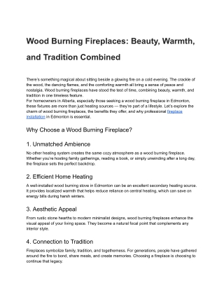 Wood Burning Fireplaces_ Beauty, Warmth, and Tradition Combined