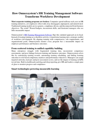 hr training management software