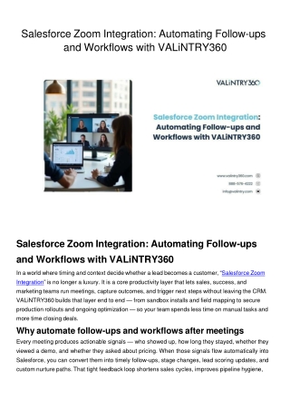 Salesforce Zoom Integration_