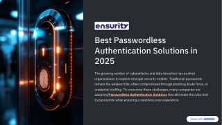 Best Passwordless Authentication Solutions in 2025