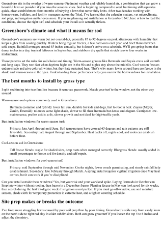 Sod Installation Greensboro NC: Timing Your Install for Success