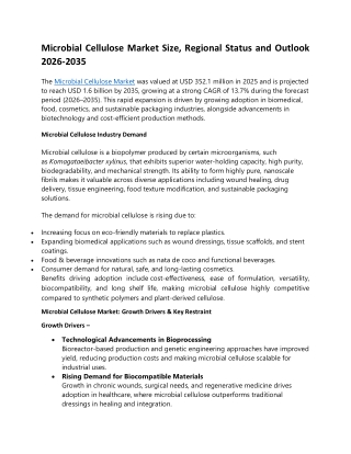 Microbial Cellulose Market