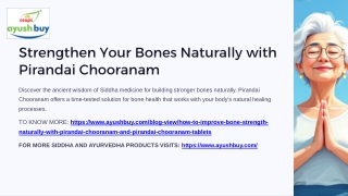 How to Improve Bone Strength Naturally with Pirandai Chooranam And Pirandai Chooranam Tablets