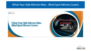 What Your Side Mirrors Miss - Blind Spot Mirrors Covers