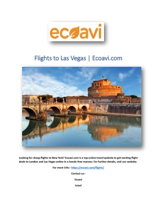 Flights to Las Vegas | Ecoavi.com