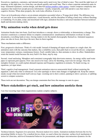 How Corporate Animation Simplifies Complex Ideas for Stakeholders