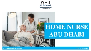 Trusted  Home Nursing Services in Abu Dhabi