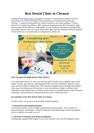 Best Dental Clinic in Chennai