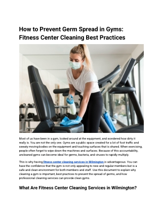 How to Prevent Germ Spread in Gyms_ Fitness Center Cleaning Best Practices