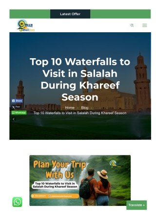 Top 10 Waterfalls to Visit in Salalah During Khareef Season