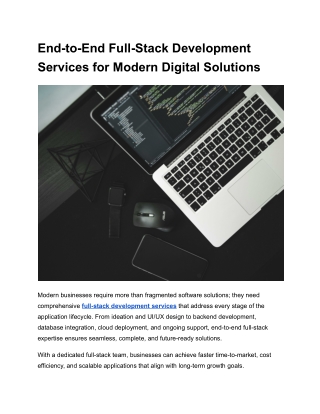 Full-Stack Development Services