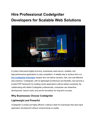 Hire CodeIgniter Developers