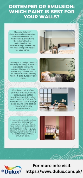 Distemper or Emulsion Which Paint is Best for Your Walls