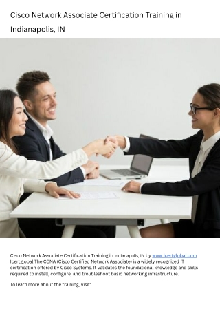 Cisco Network Associate Certification Training in Indianapolis, IN