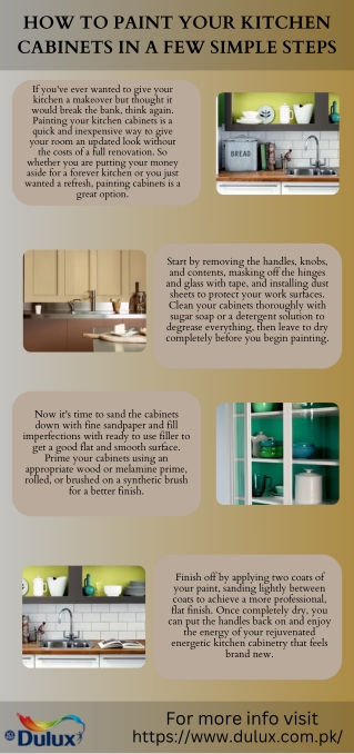 How to Paint Your Kitchen Cabinets in a Few Simple Steps