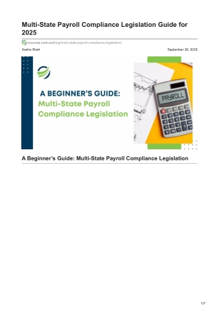 2025 Multi-State Payroll Compliance Guide