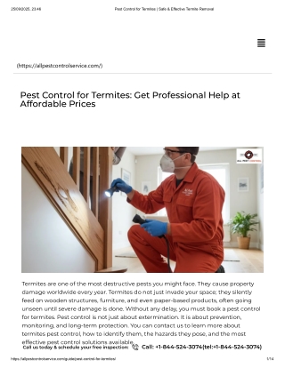 Pest Control for Termites _ Safe & Effective Termite Removal