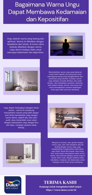 Bagaimana Warna Ungu Dapat Membawa Kedamaian dan Kepositifan