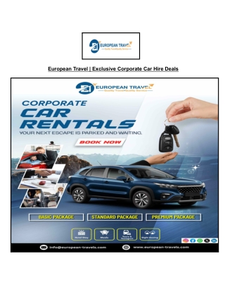 European Travel _ Global Corporate Car Rental Service