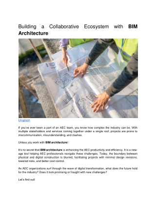 Building a Collaborative Ecosystem with BIM Architecture| AEODC
