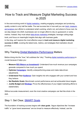 How to Track and Measure Digital Marketing Success  in 2025