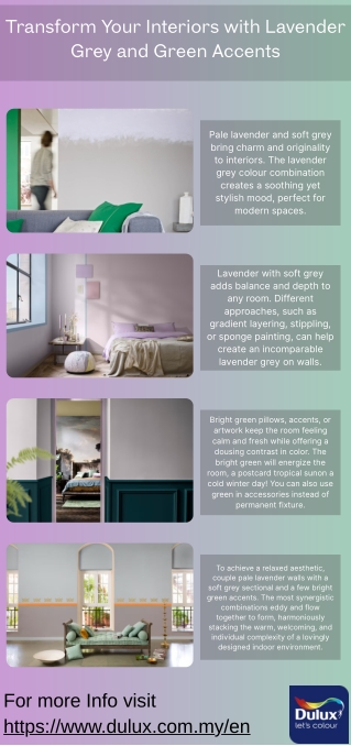 Transform Your Interiors with Lavender Grey and Green Accents