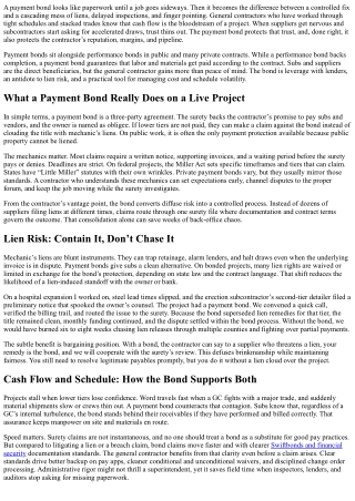 How General Contractors Benefit from Payment Bonds