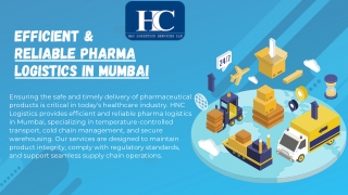 Efficient & Reliable Pharma Logistics in Mumbai